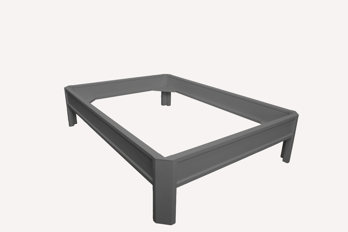 Metallbett ALIX 200x140 aus Aluminium – Bettgestell ohne Kopfteil - carbon grey