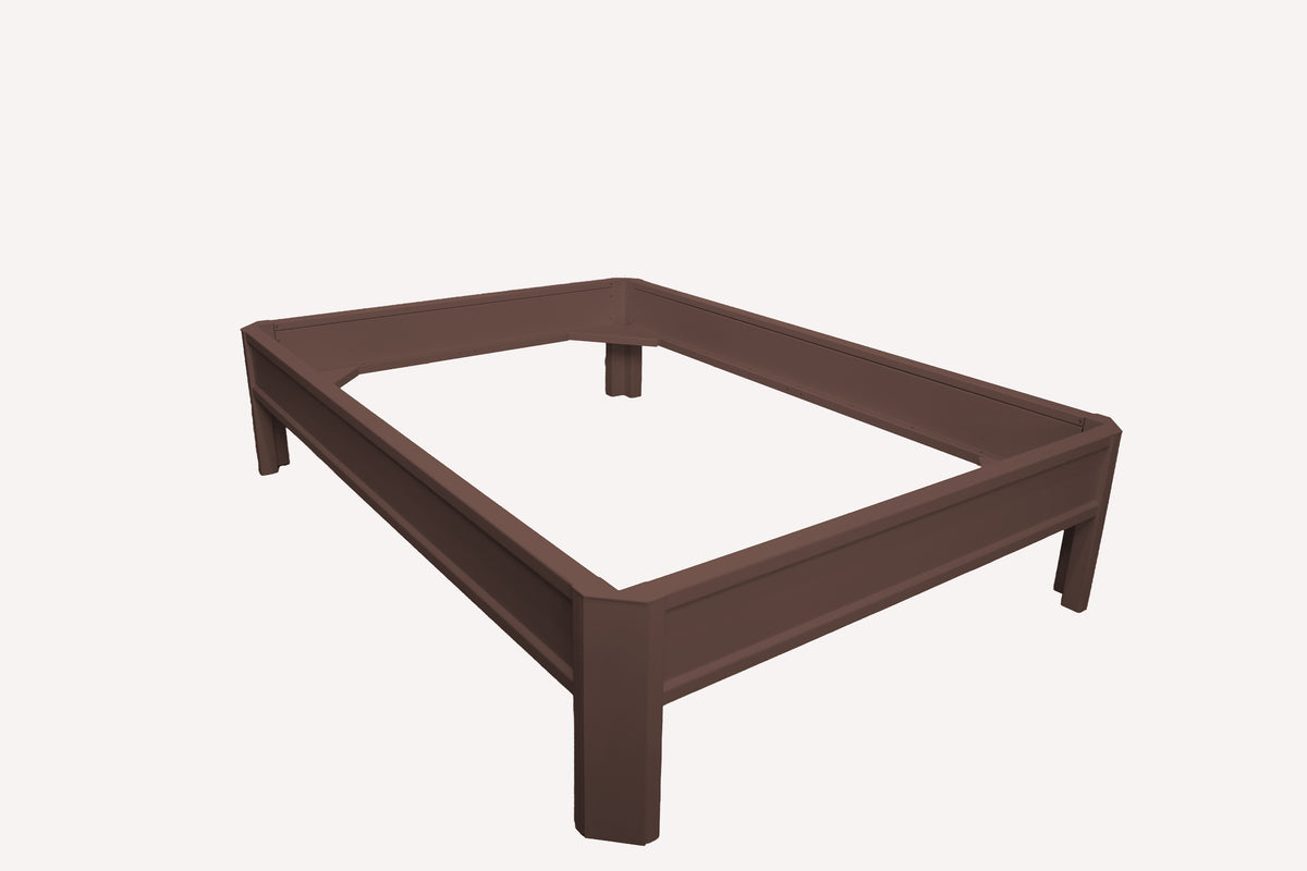 Metallbett ALIX 200x140 aus Aluminium – Bettgestell ohne Kopfteil - dark chocolate