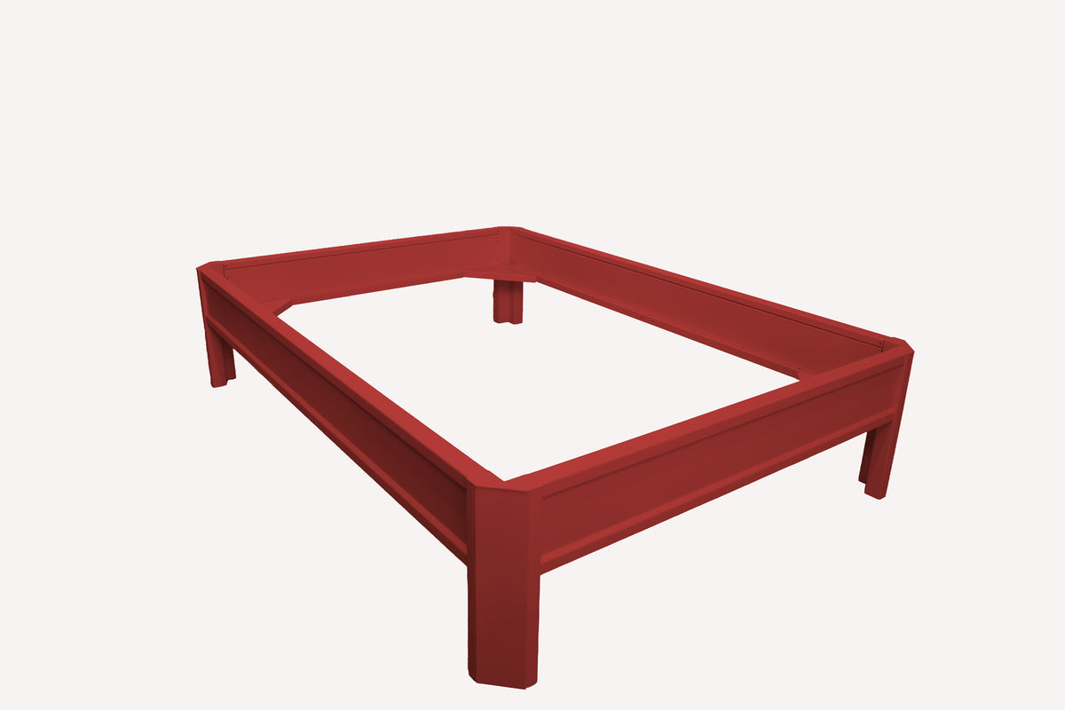 Metallbett ALIX 200x140 aus Aluminium – Bettgestell ohne Kopfteil - red chilli