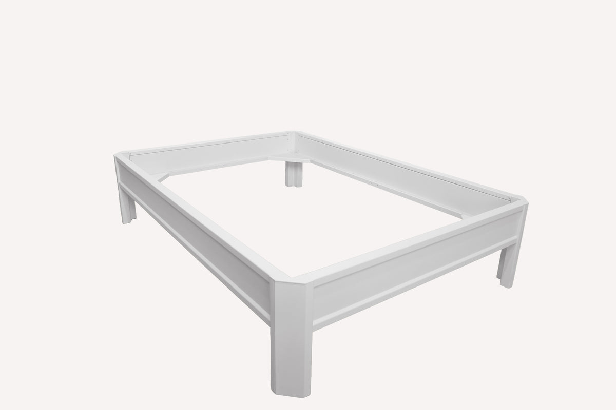 Metallbett ALIX 200x140 aus Aluminium – Bettgestell ohne Kopfteil - snow white