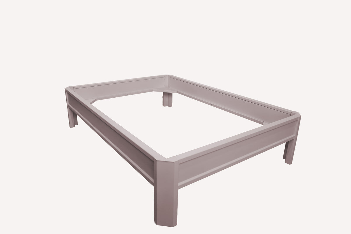 Metallbett ALIX 200x140 aus Aluminium – Bettgestell ohne Kopfteil - soft lavender