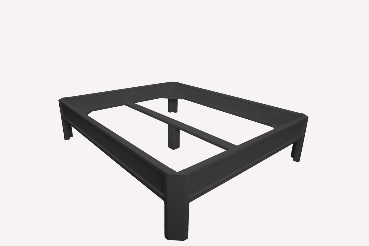 Metallbett ALIX 200x160 aus Aluminium – Bettgestell ohne Kopfteil - black diamond