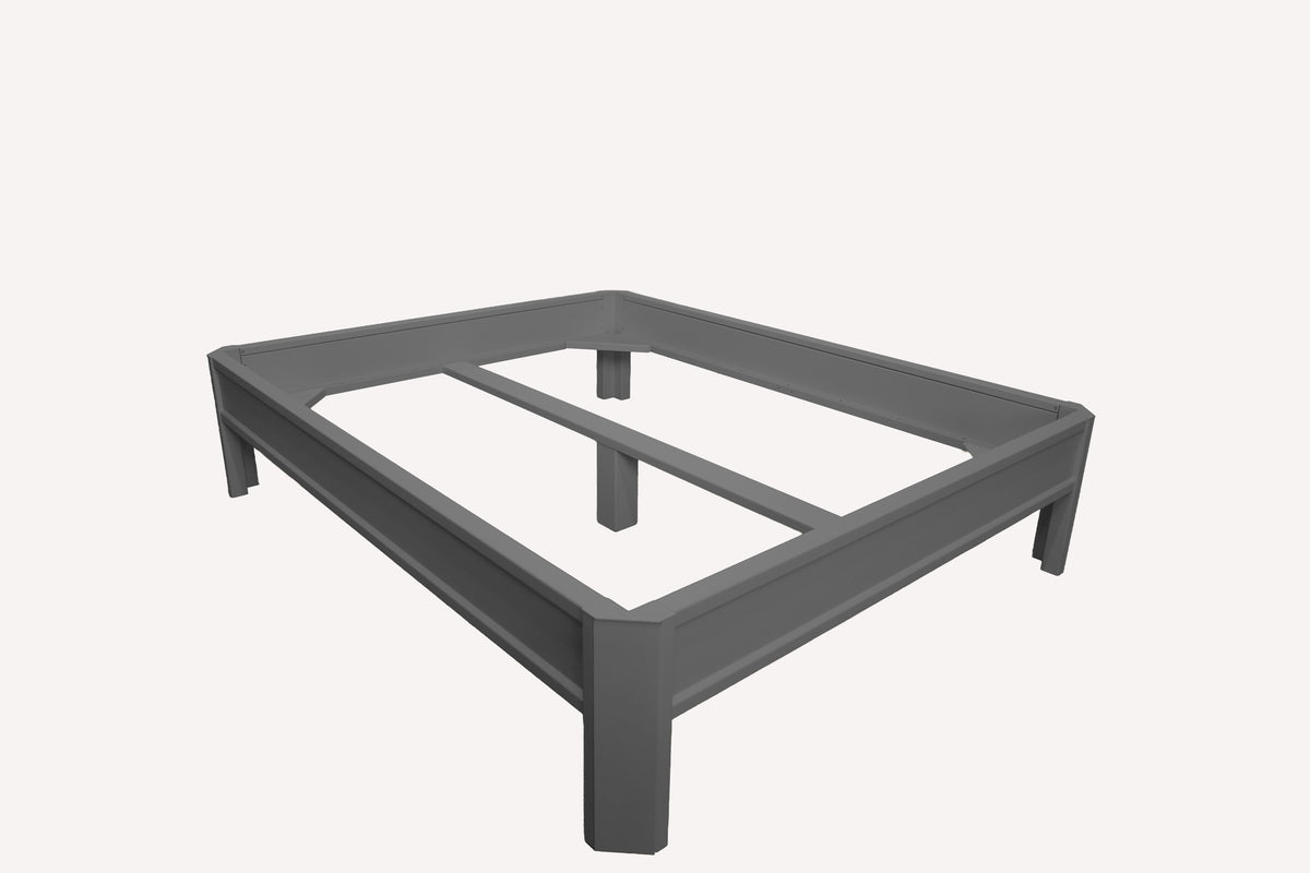 Metallbett ALIX 200x160 aus Aluminium – Bettgestell ohne Kopfteil - carbon grey