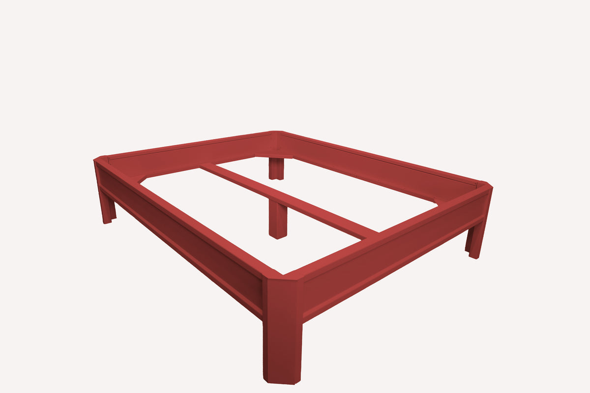 Metallbett ALIX 200x160 aus Aluminium – Bettgestell ohne Kopfteil - red chilli