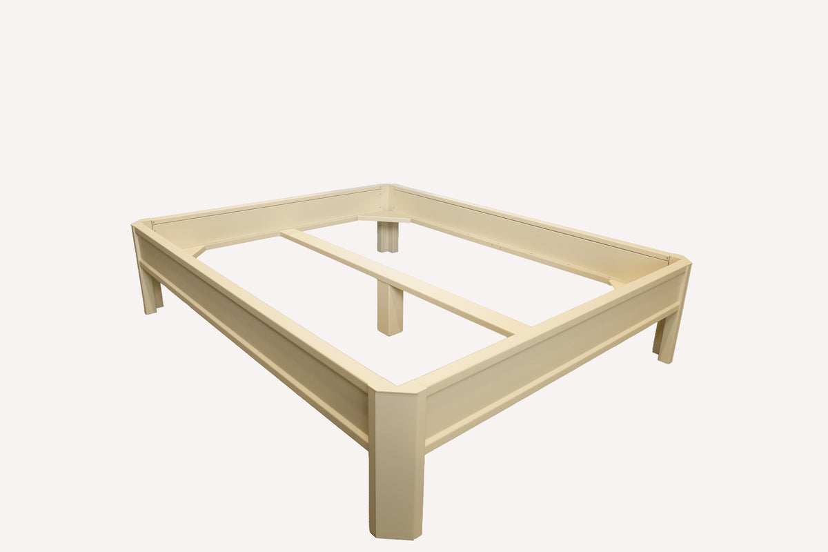 Metallbett ALIX 200x160 aus Aluminium – Bettgestell ohne Kopfteil - sandy beach