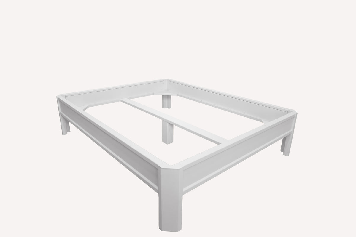 Metallbett ALIX 200x160 aus Aluminium – Bettgestell ohne Kopfteil - snow white