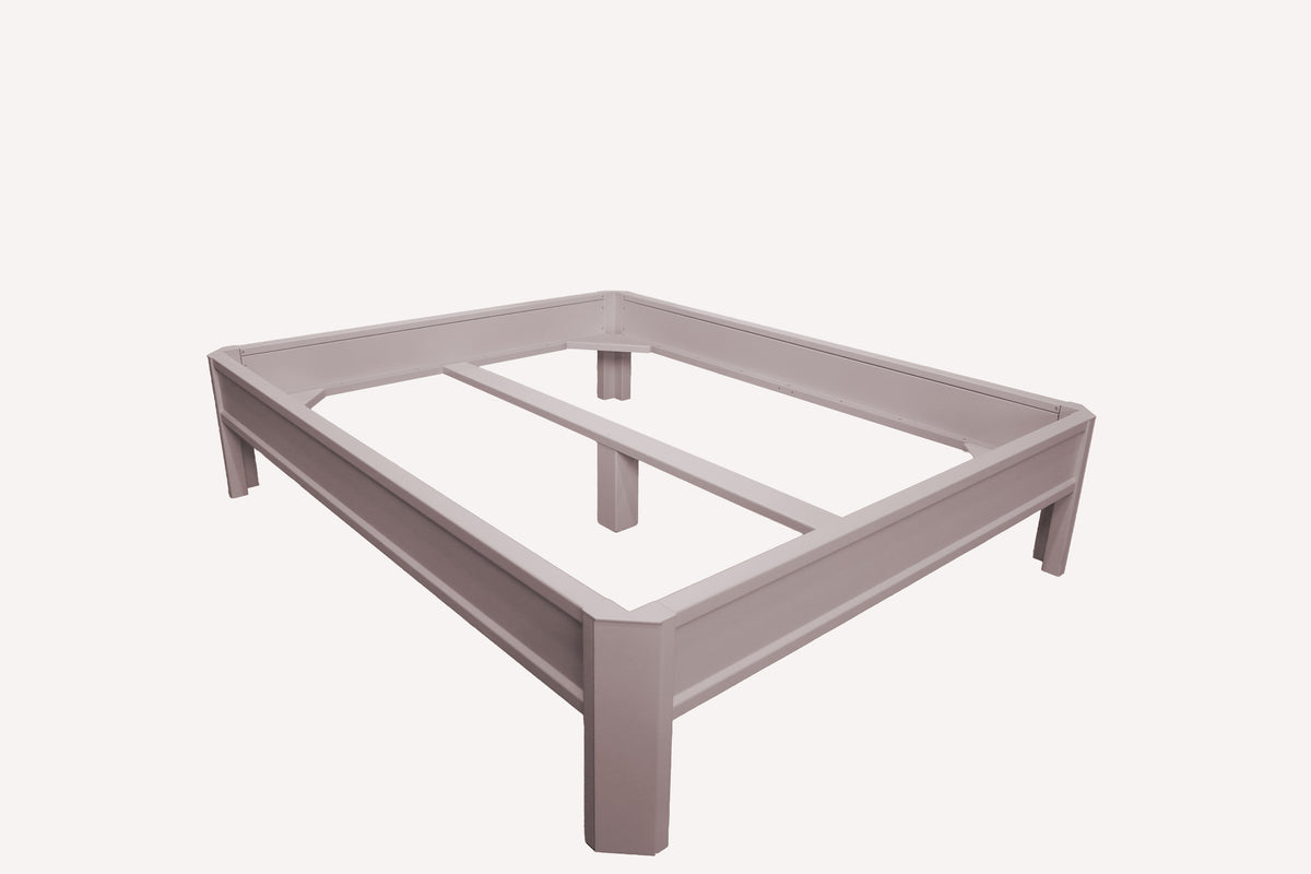 Metallbett ALIX 200x160 aus Aluminium – Bettgestell ohne Kopfteil - soft lavender