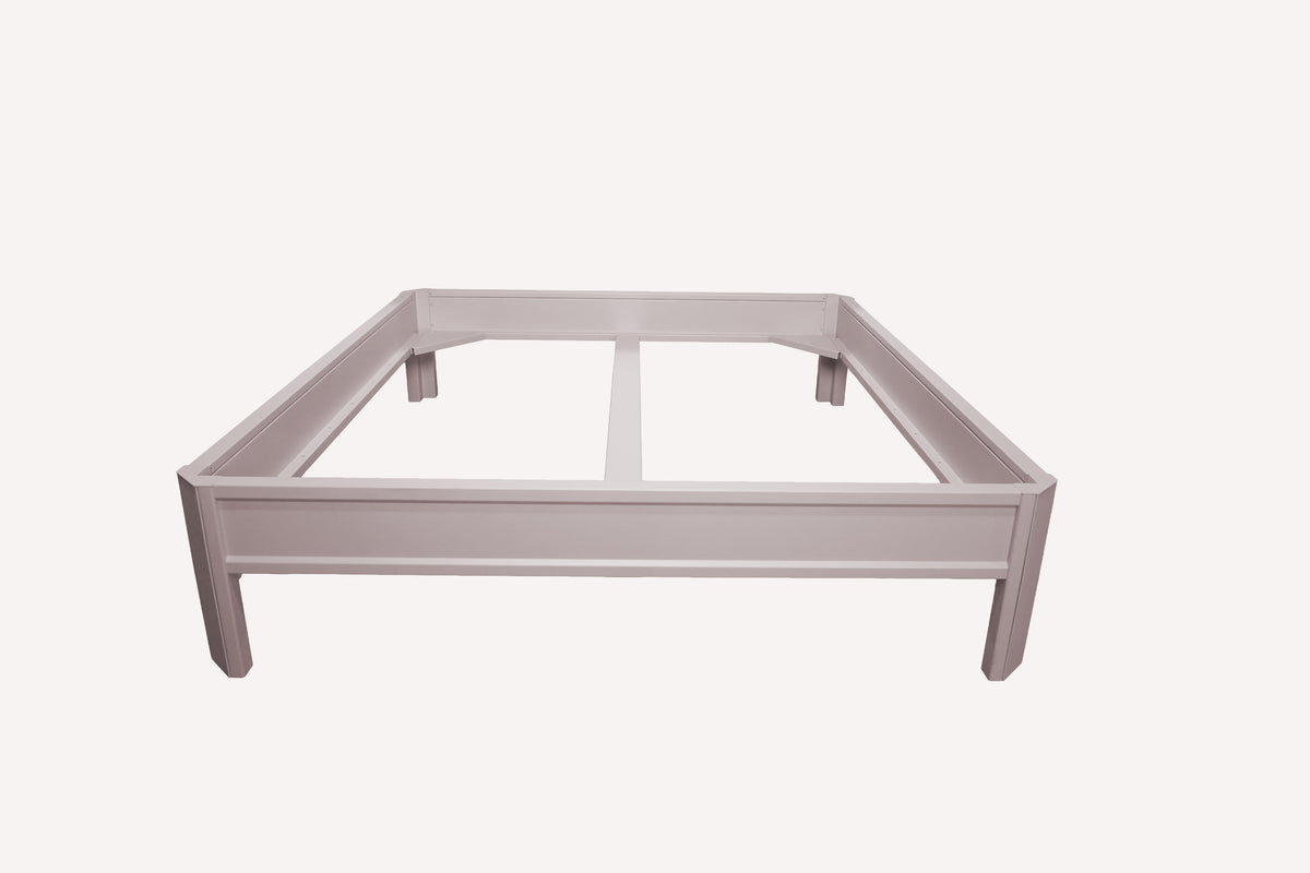 Metallbett ALIX 200x180 aus Aluminium – Bettgestell ohne Kopfteil - soft lavender