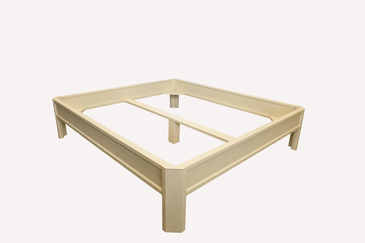 Metallbett ALIX 200x180 aus Aluminium – Bettgestell ohne Kopfteil - sandy beach