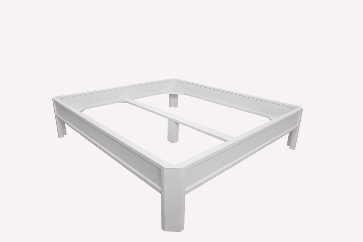 Metallbett ALIX 200x180 aus Aluminium – Bettgestell ohne Kopfteil - snow white