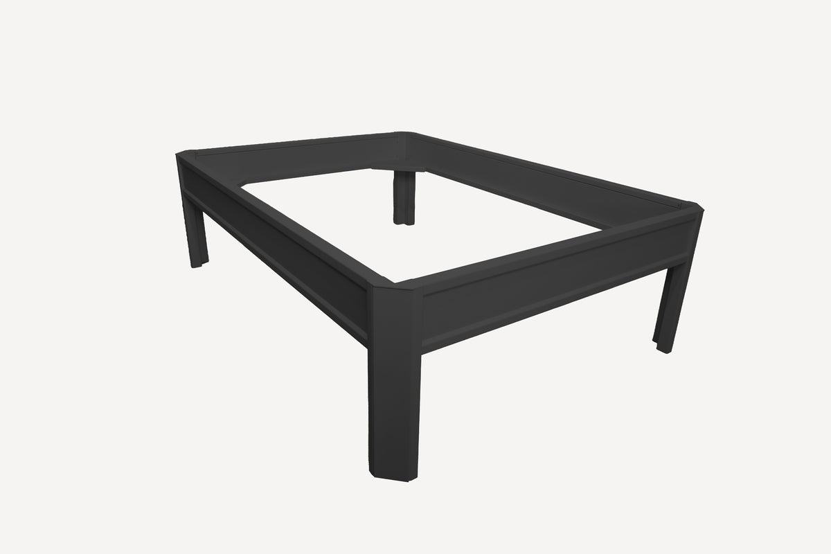 Metallbett ALIX 200x140 aus Aluminium – Bettgestell ohne Kopfteil - black diamond