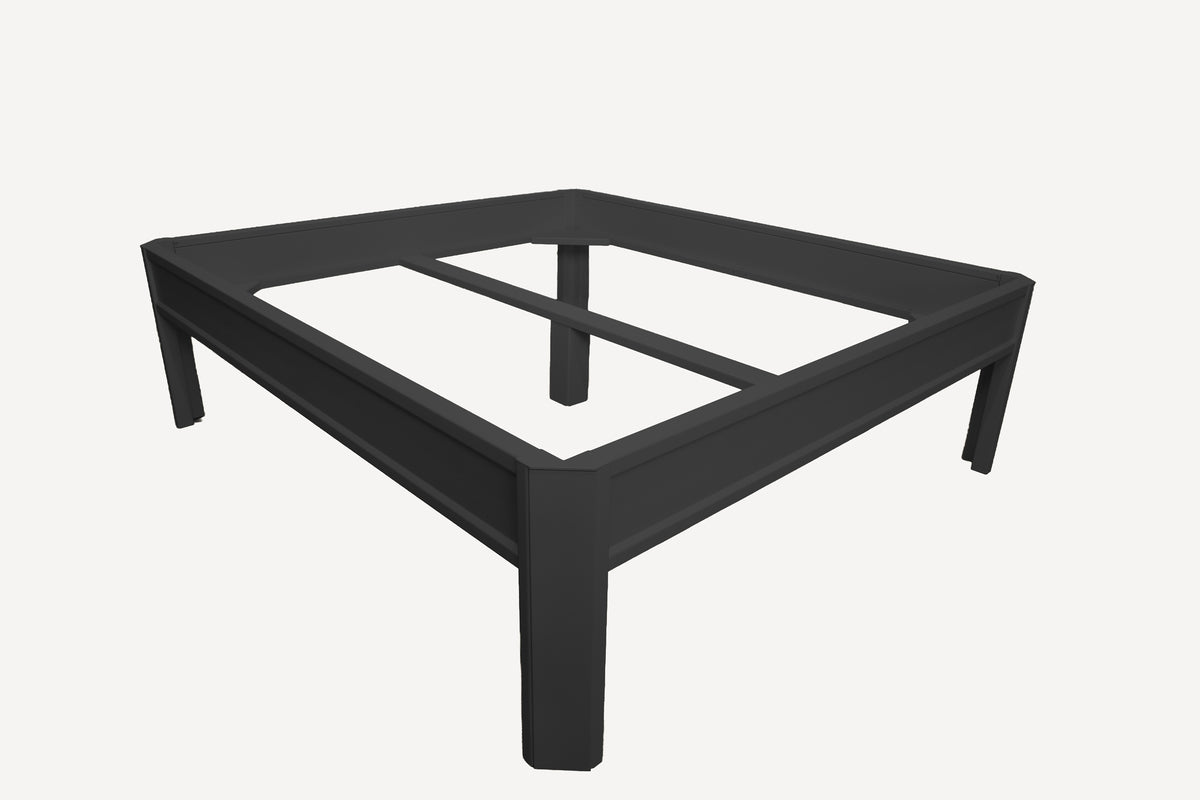 Metallbett ALIX 200x180 aus Aluminium –Bettgestell ohne Kopfteil - black diamond