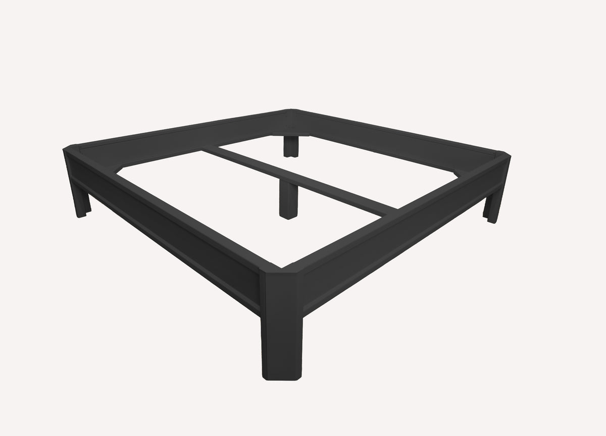 Metallbett ALIX 200x200 aus Aluminium – Bettgestell ohne Kopfteil - black diamond