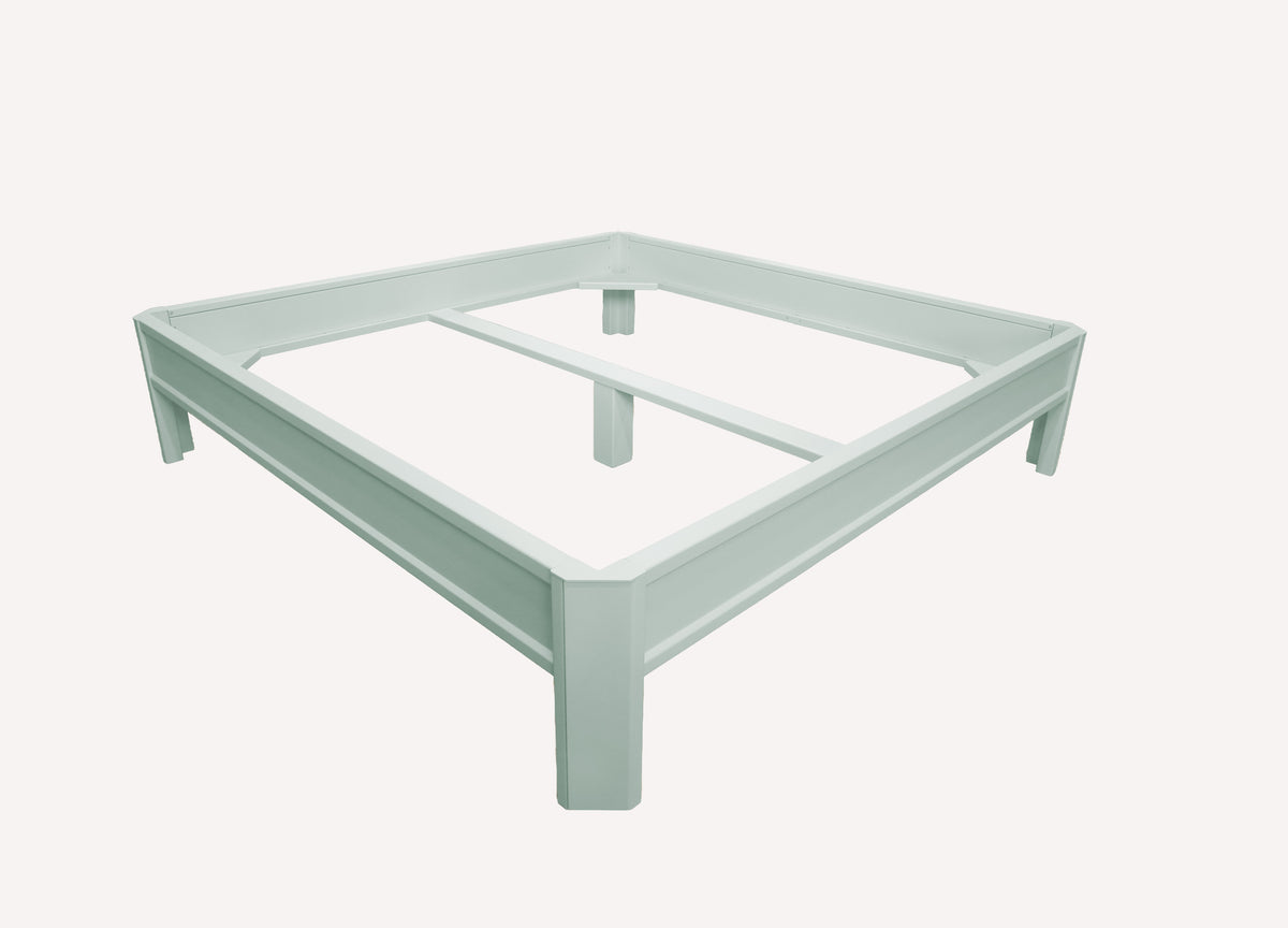 Metallbett ALIX 200x200 aus Aluminium – Bettgestell ohne Kopfteil - fresh mint