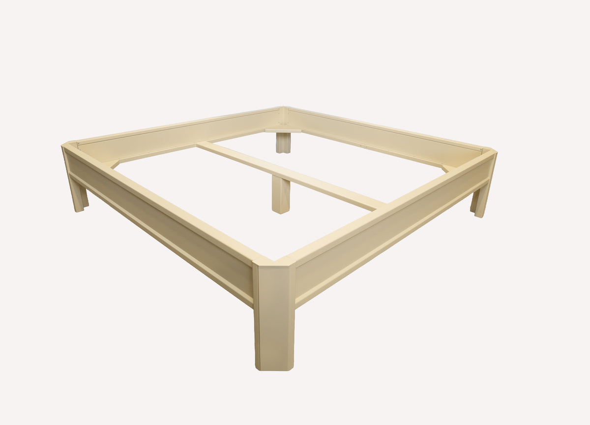 Metallbett ALIX 200x200 aus Aluminium – Bettgestell ohne Kopfteil - sandy beach