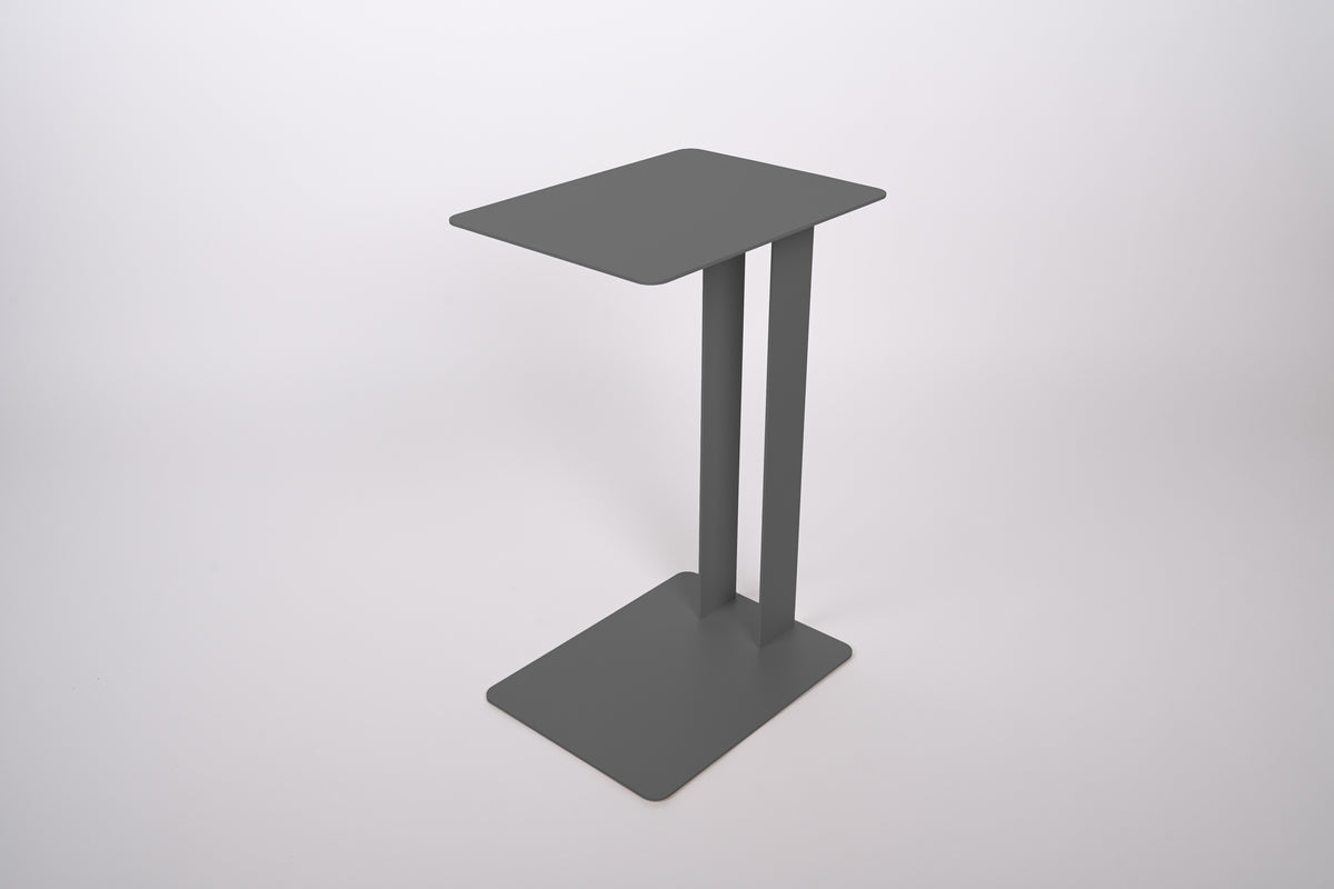 Beistelltisch DANA mit Ablage - Stahl - Ablagetisch - carbon grey