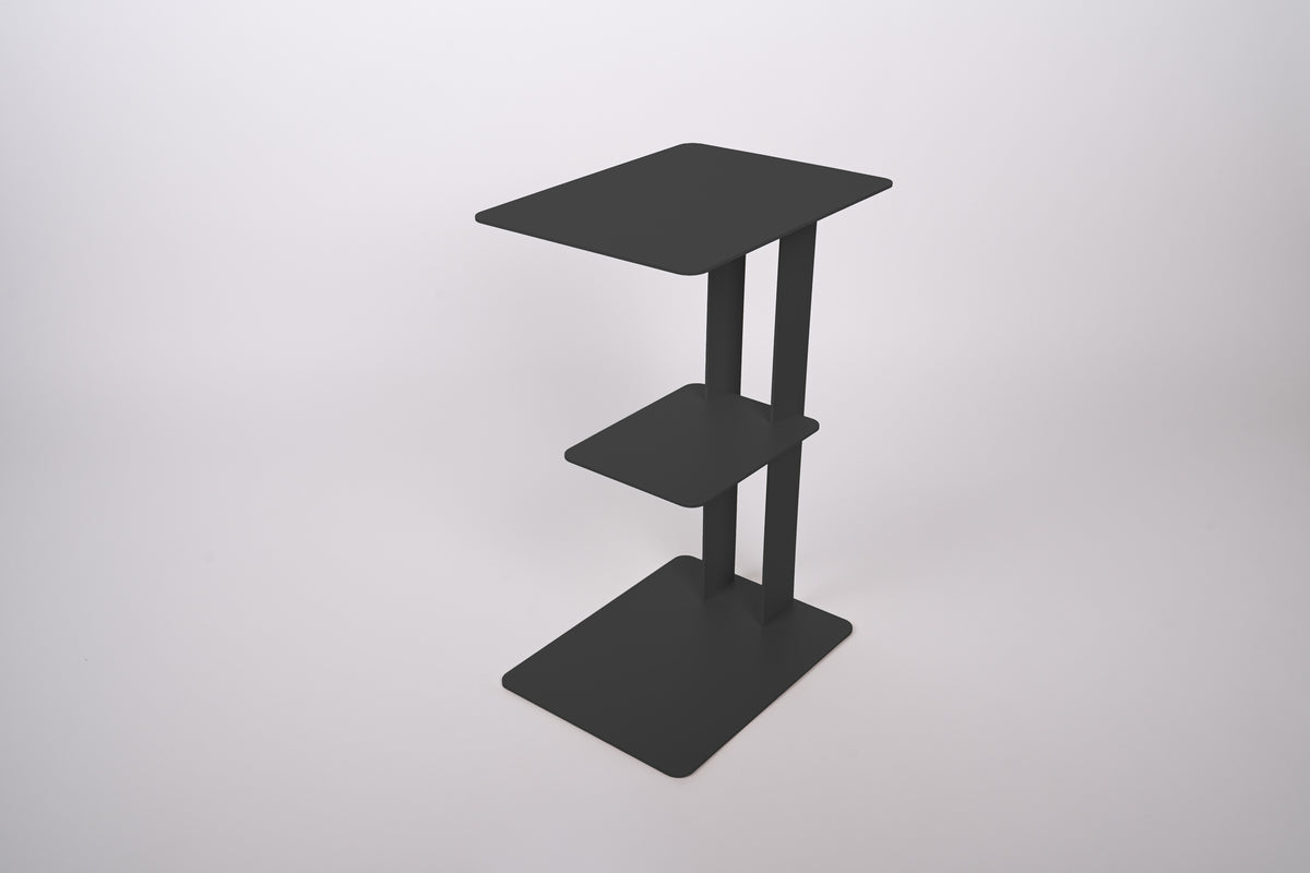 Beistelltisch DARY - mit Ablage - Stahl - Ablagetisch - black diamond