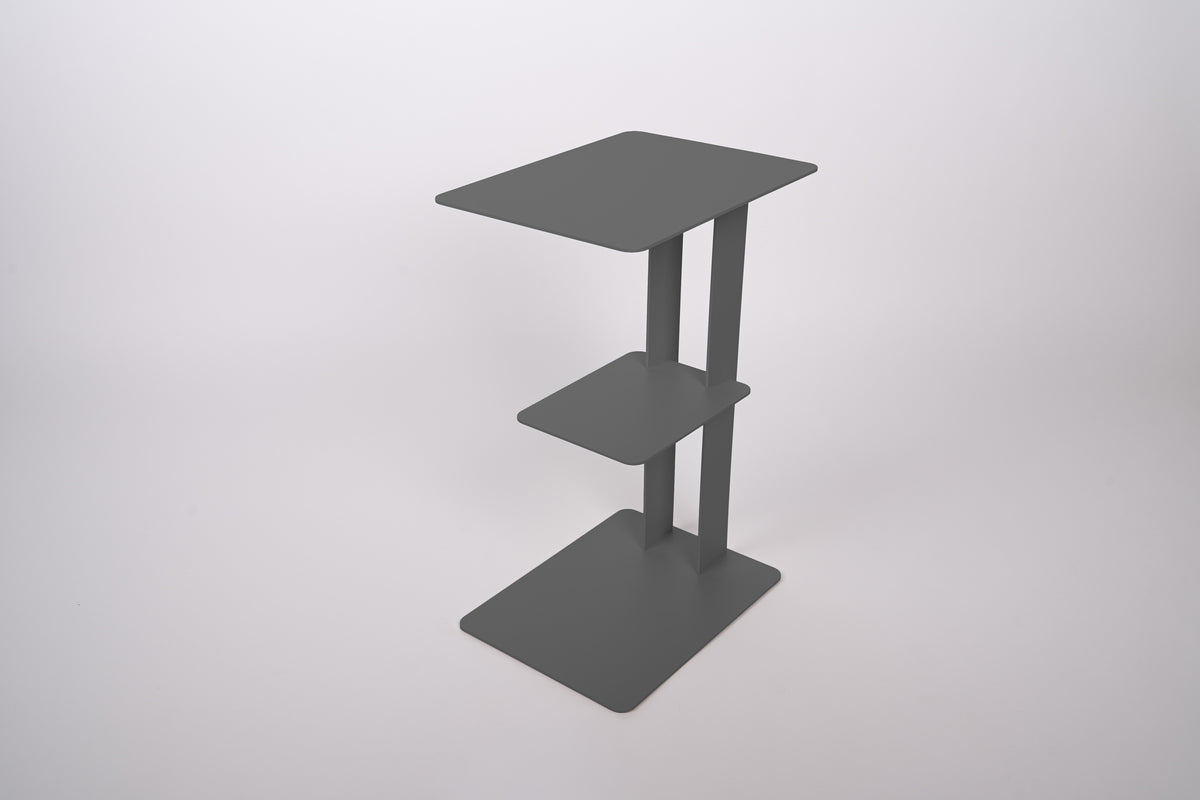 Beistelltisch DARY - mit Ablage - Stahl - Ablagetisch - carbon grey