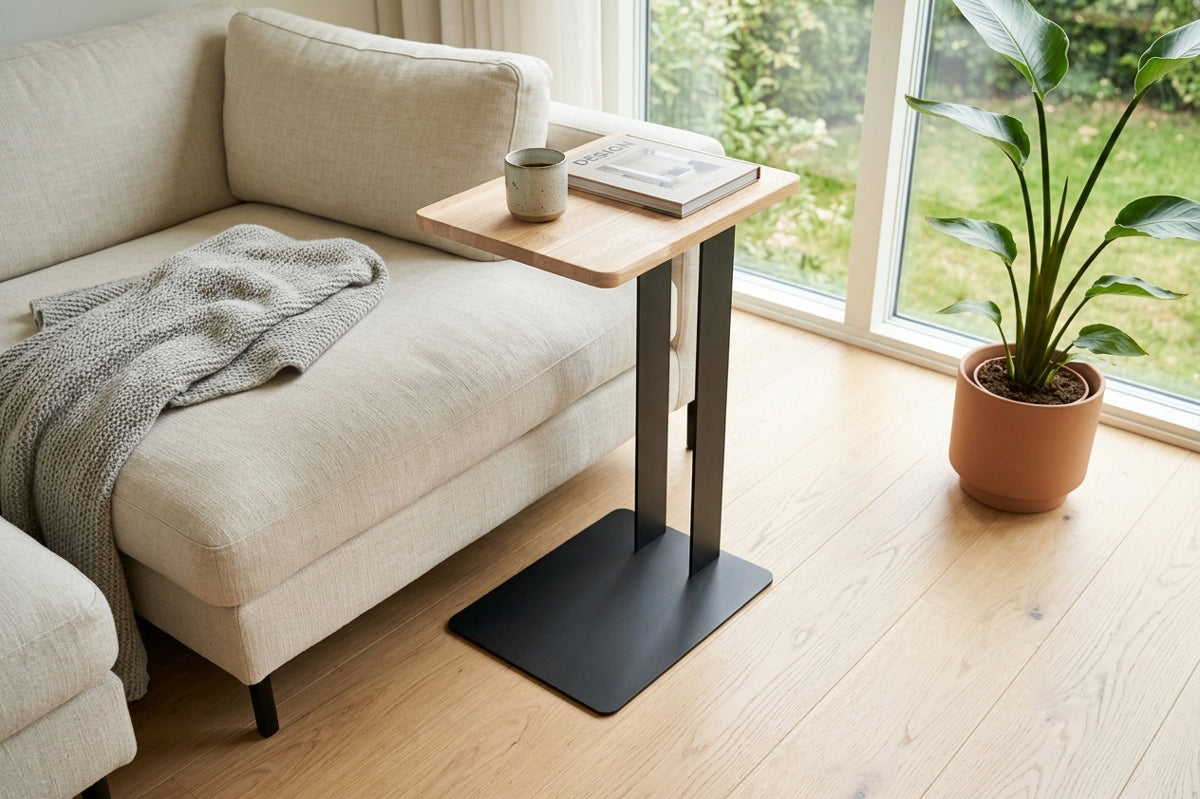 Beistelltisch DYZY Ablagefach Holz - black diamond