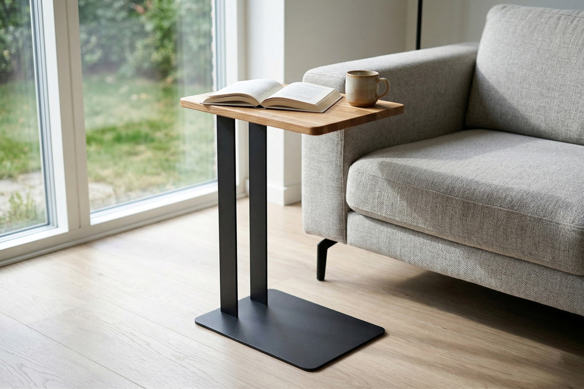 Beistelltisch DYZY Ablagefach Holz - black diamond