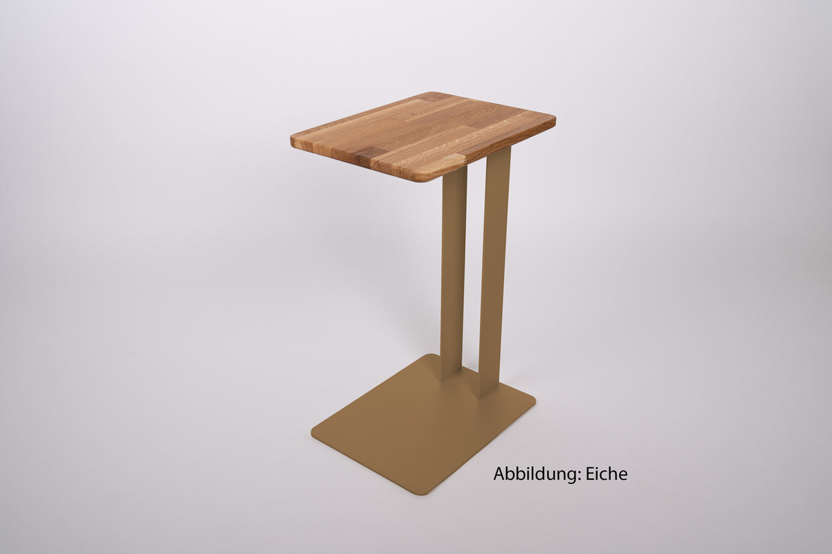 Beistelltisch DYZY Ablagefach Holz -  golden toffee