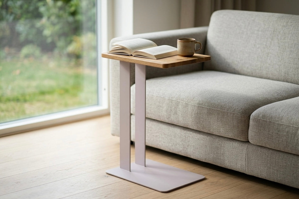 Beistelltisch DYZY Ablagefach Holz - soft lavender