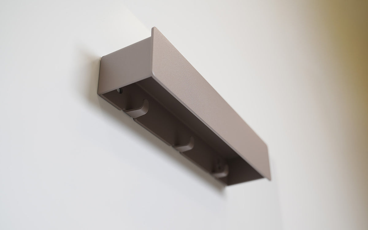 Schmales Wandboard mit versteckten Haken | Garderobe, Ablage & Schlüsselbrett ENNE 3er - soft lavender