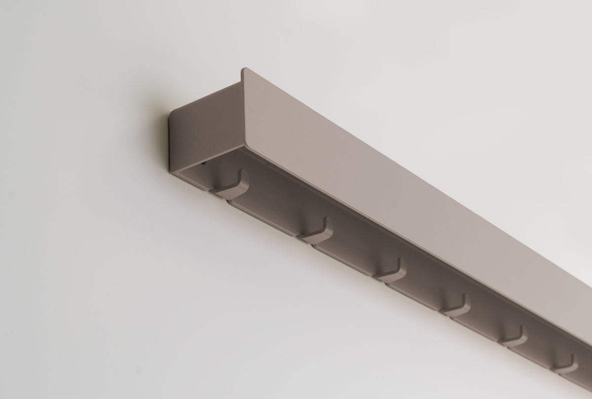 Schmales Wandboard mit versteckten Haken | Garderobe, Ablage & Schlüsselbrett ENNE 6er - soft lavender