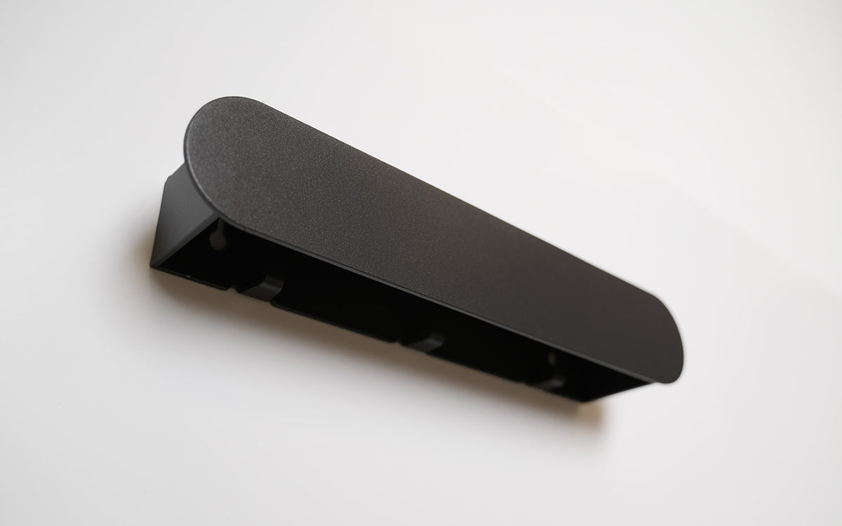 Schmales Wandboard mit versteckten Haken | Garderobe, Ablage & Schlüsselbrett ENNO 3er - black diamond