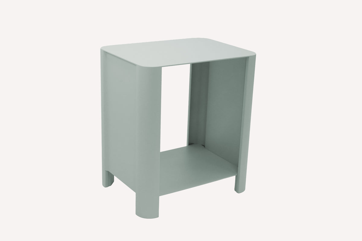 LYNY Classic - Beistelltisch, Standregal mit Ablage aus Stahl - fresh mint