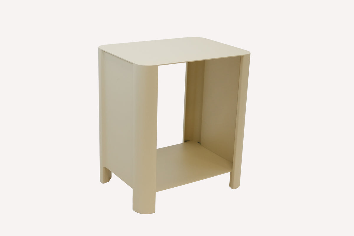LYNY Classic - Beistelltisch, Standregal mit Ablage aus Stahl - sandy beach