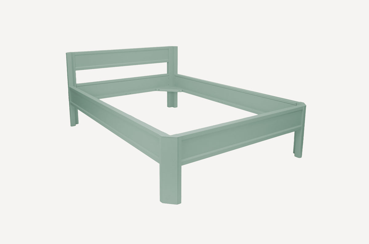 Metallbett ROMY 200x140 aus Aluminium – Bettgestell mit Kopfteil - fresh mint
