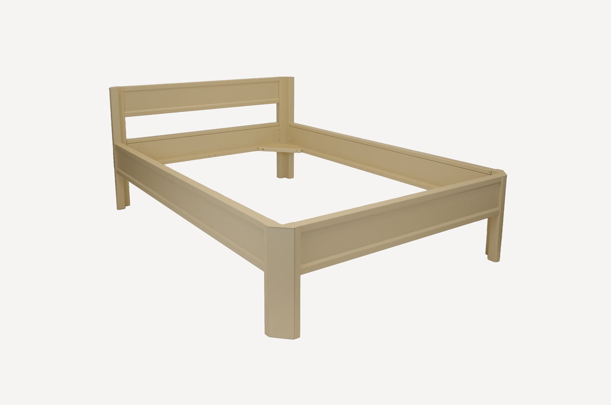 Metallbett ROMY 200x140 aus Aluminium – Bettgestell mit Kopfteil - sandy beach