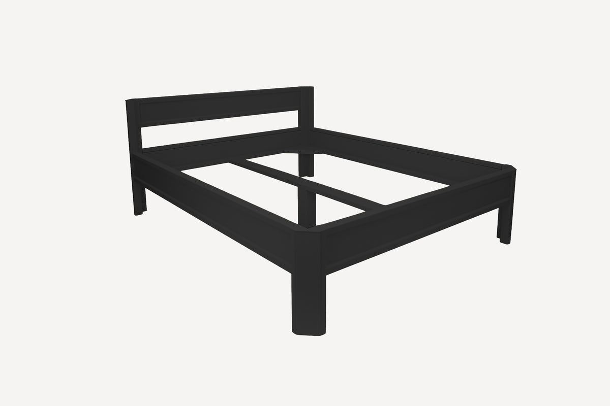 Metallbett ROMY 200x160 aus Aluminium – Bettgestell mit Kopfteil - black diamond