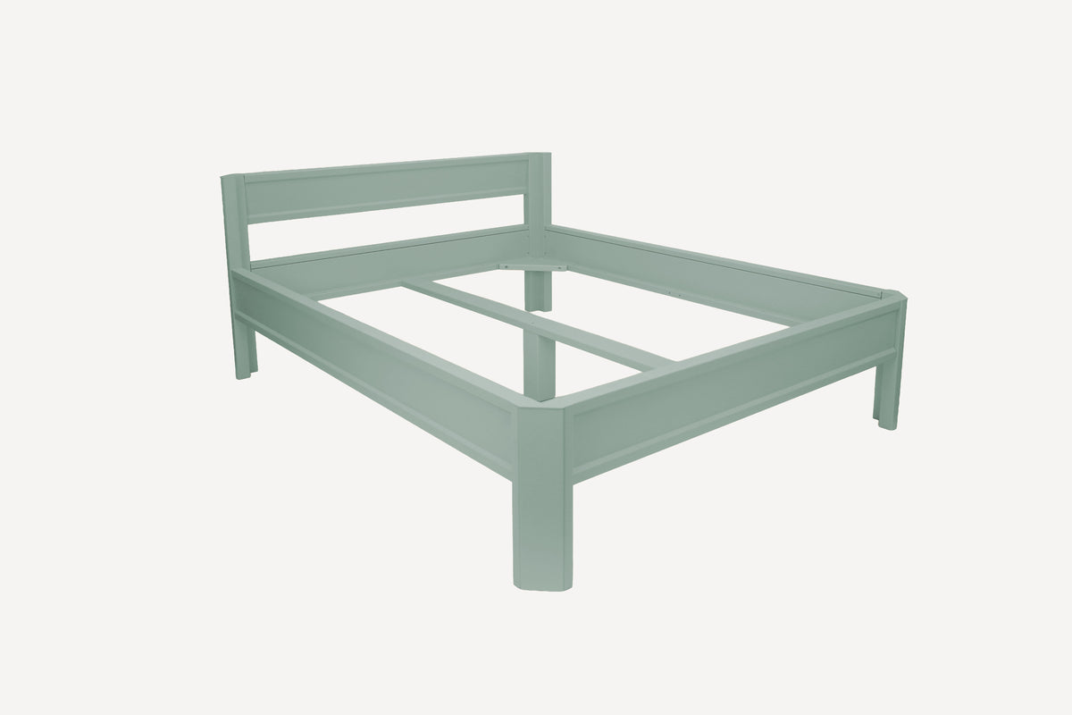 Metallbett ROMY 200x160 aus Aluminium – Bettgestell mit Kopfteil - fresh mint