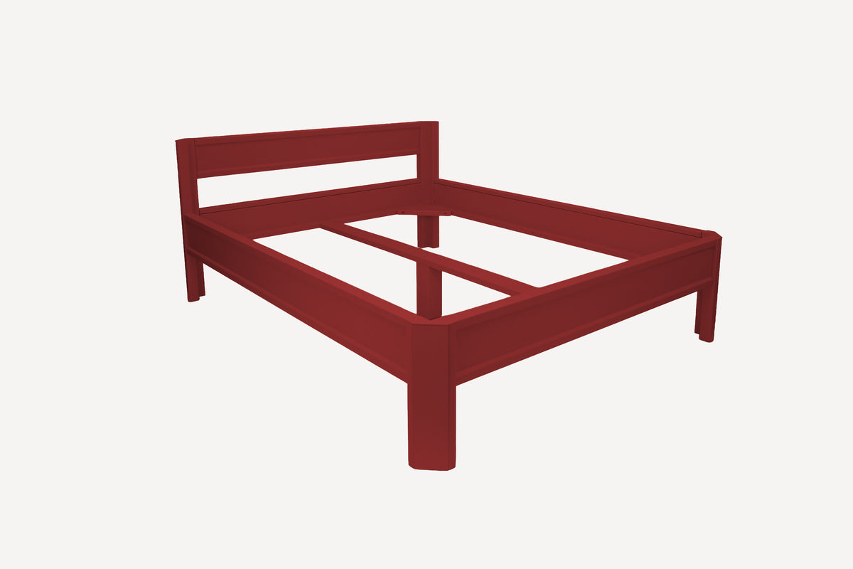 Metallbett ROMY 200x160 aus Aluminium – Bettgestell mit Kopfteil - red chilli