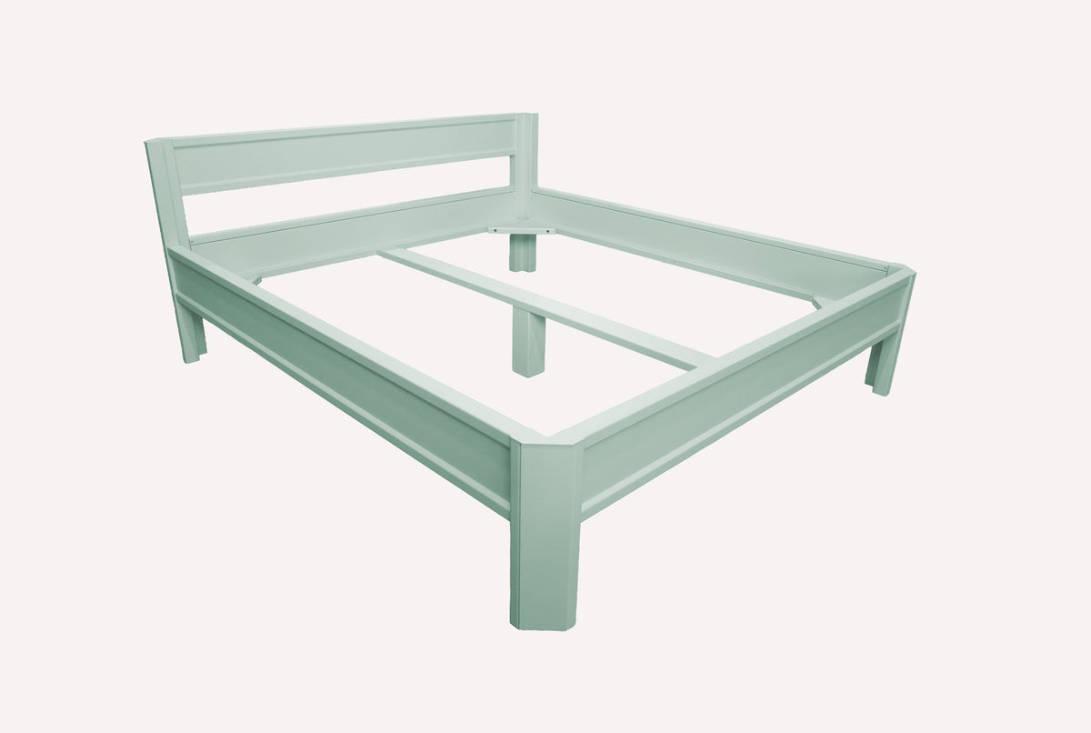 Metallbett ROMY 200x180 aus Aluminium – Bettgestell mit Kopfteil - fresh mint