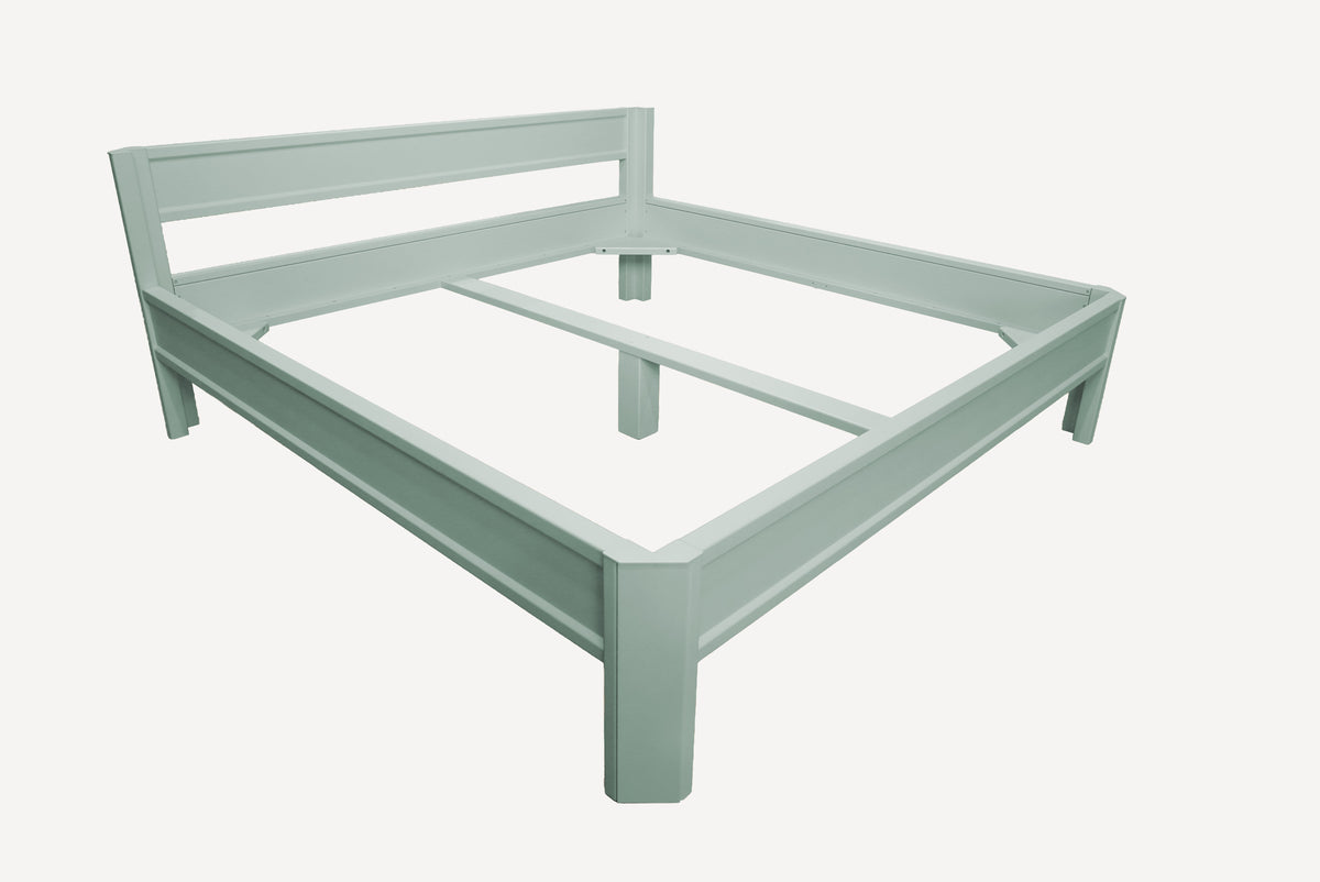 Metallbett ROMY 200x200 aus Aluminium – Bettgestell mit Kopfteil - fresh mint