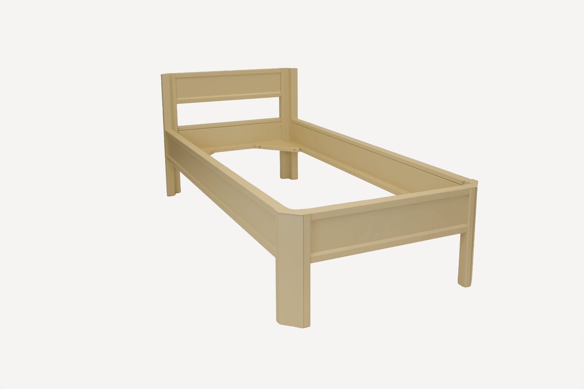 Metallbett ROMY 200x100 aus Aluminium – Bettgestell mit Kopfteil - sandy beach