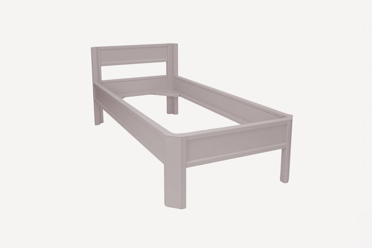Metallbett ROMY 200x100 aus Aluminium – Bettgestell mit Kopfteil - soft lavender